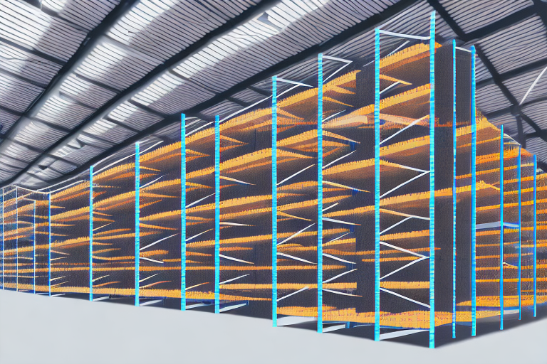 A uk warehouse filled with neatly arranged pallets