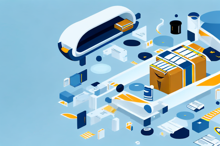 A streamlined conveyor belt with packages