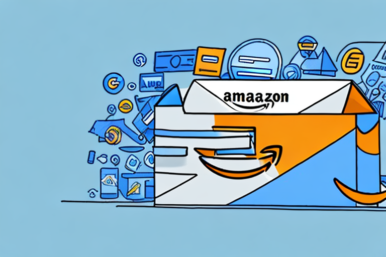 An amazon box and google ads icon interacting