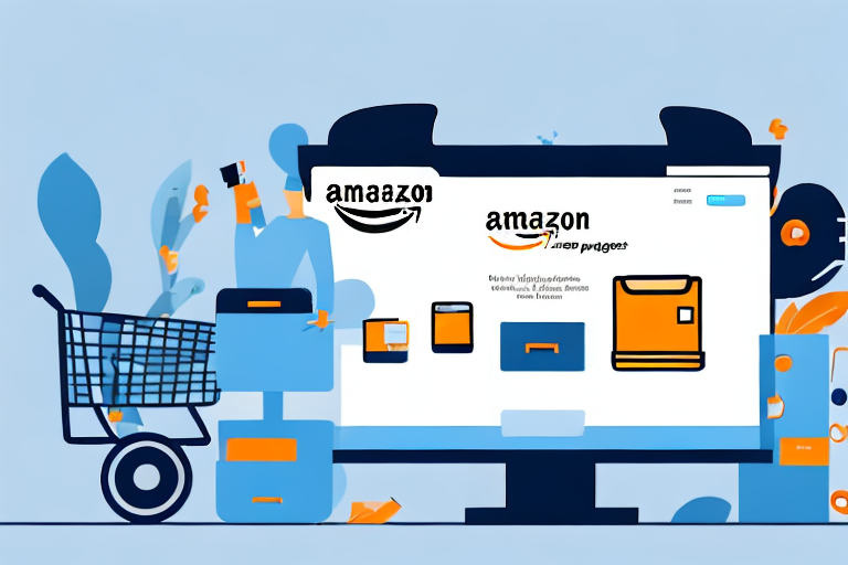A computer screen displaying an amazon product listing page with various elements like product images