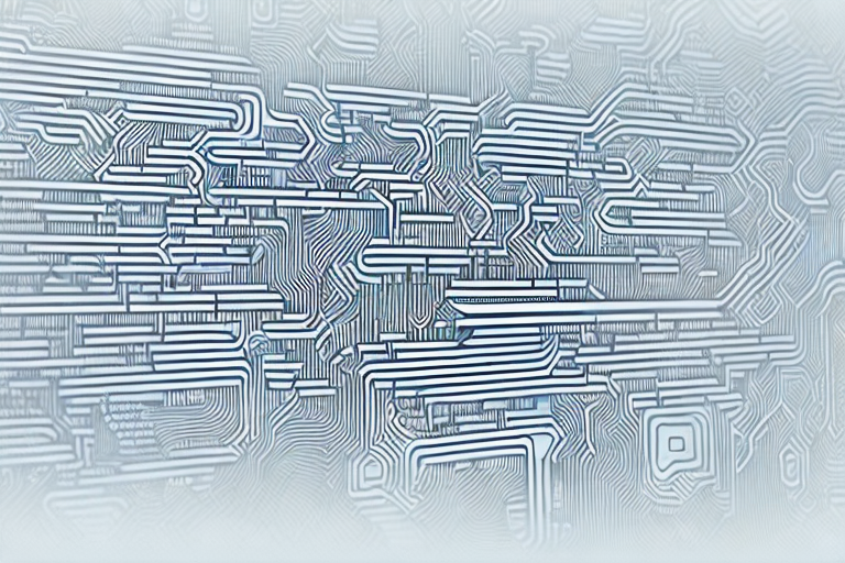 A variety of barcodes arranged in a way that resembles a roadmap