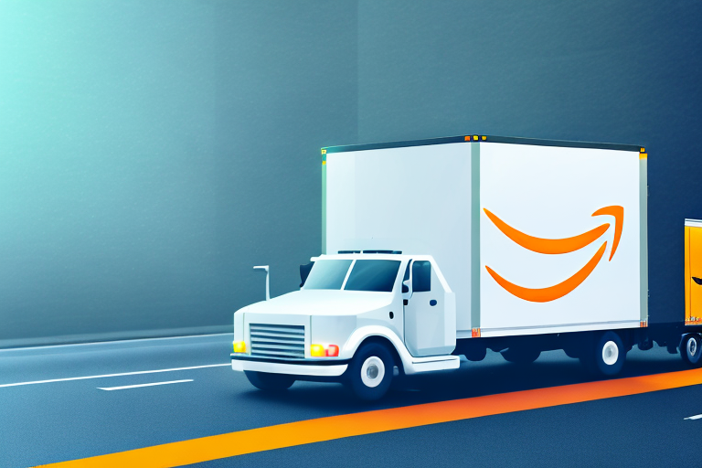 A delivery truck with amazon boxes inside