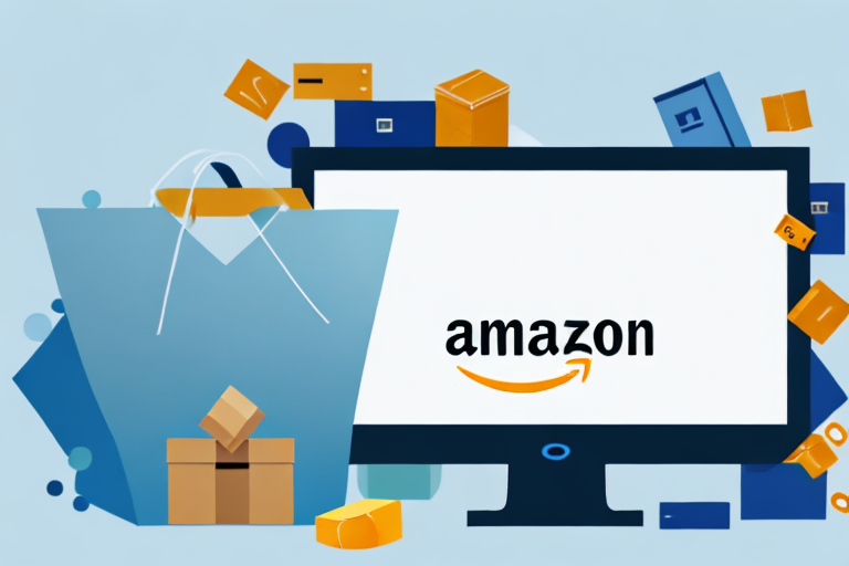 A computer screen displaying the amazon homepage