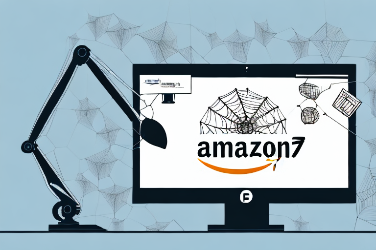 A computer screen displaying a simplified amazon webpage with various product images