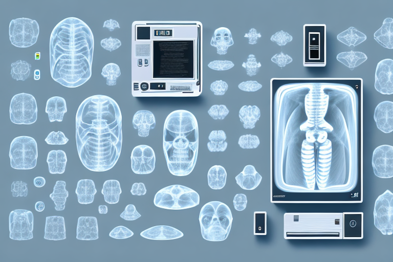 An x-ray machine scanning an array of amazon products